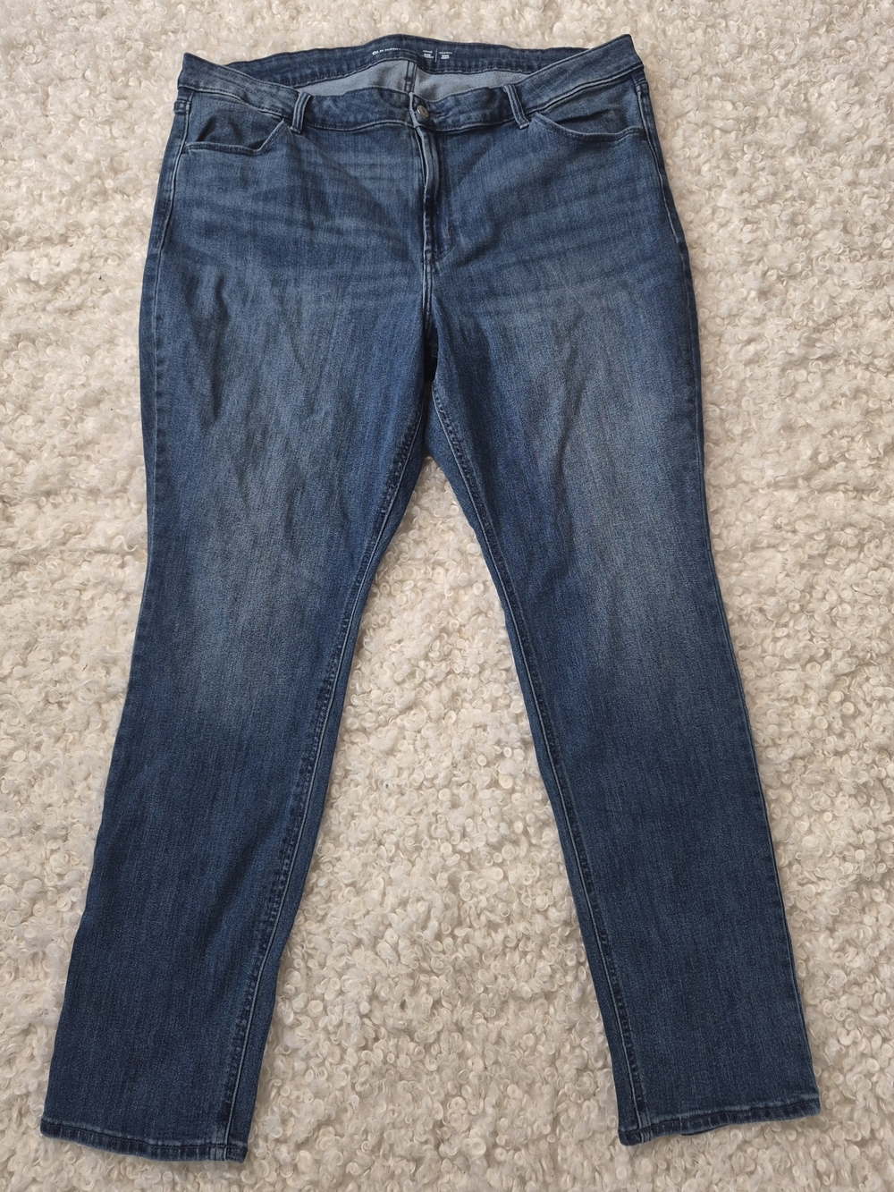 Old Navy Wow Straight High Rise Jeans Size 20 Dark Wash Denim Stretch Everyday
